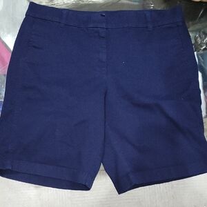 J. Crew Blue Bermuda Shorts Tailored Flat Front